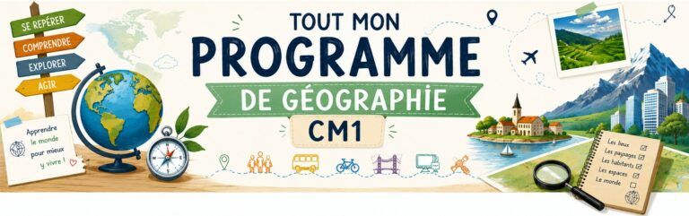 Géographie CM1 – Mon fichier complet pour les nouveaux programmes 2026